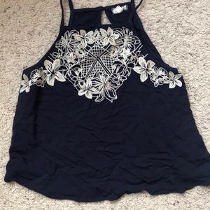 Embroidered Flower Tank Top